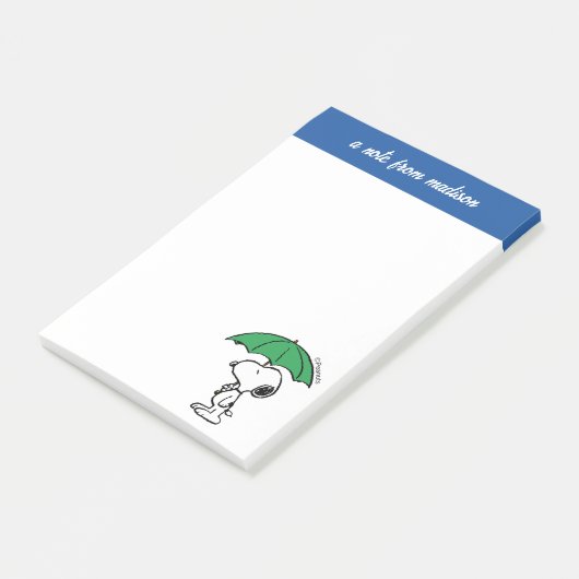 pinda's | Snoopy Green Umbrella Post-it® Notes (Schuin)