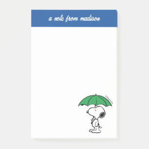 pinda's   Snoopy Green Umbrella Post-it® Notes