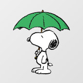 pinda's | Snoopy Green Umbrella Raamsticker (Vel)