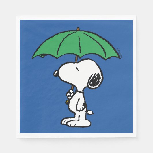 pinda's | Snoopy Green Umbrella Servet (Voorkant)