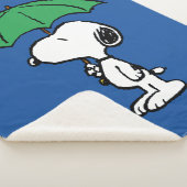 pinda's | Snoopy Green Umbrella Sherpa Deken (3/4)