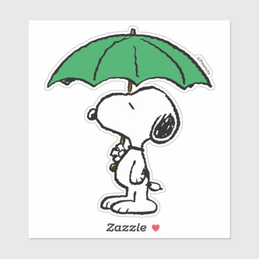 pinda's | Snoopy Green Umbrella Sticker (Vel)