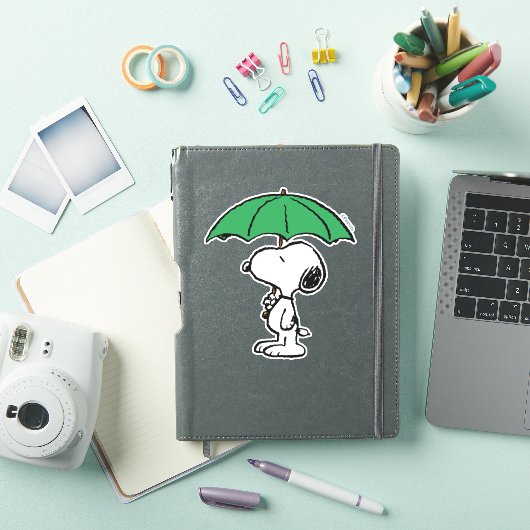 pinda's | Snoopy Green Umbrella Sticker (iPad Cover)