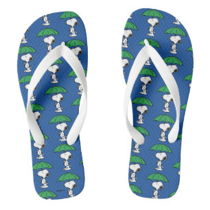 pinda's Snoopy Green Umbrella Teenslippers