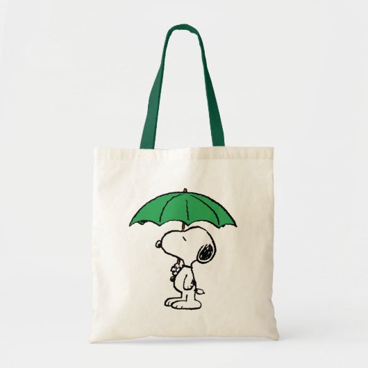 pinda's | Snoopy Green Umbrella Tote Bag (Voorkant)