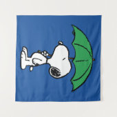 pinda's | Snoopy Green Umbrella Wandkleed (Voorkant (horizontaal))