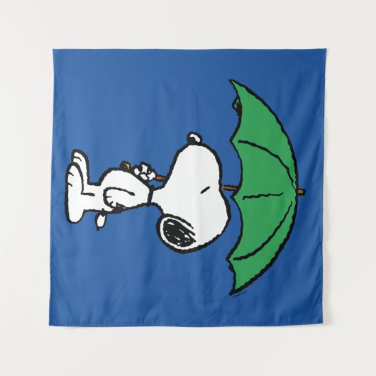 pinda's | Snoopy Green Umbrella Wandkleed (Voorkant (horizontaal))