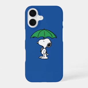 Pinda's Snoopy Groene Paraplu iPhone 16 Hoesje