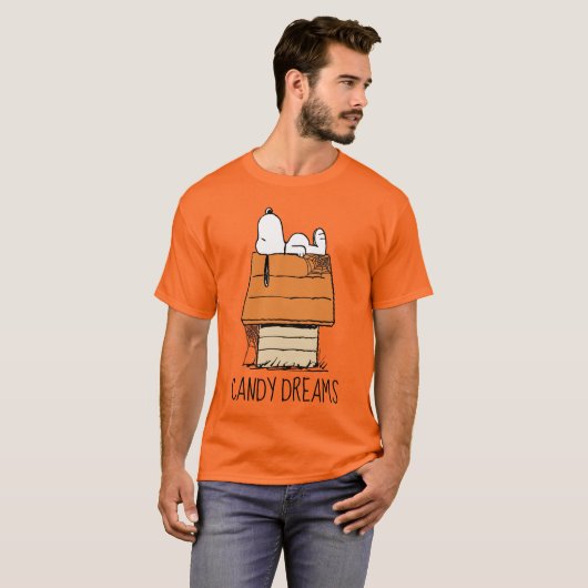 pinda's | Snoopy Halloween Nap T-shirt (Voorkant volledig)