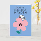 PINDA'S | Snoopy Happy Birthday Kaart (Gele Bloem)