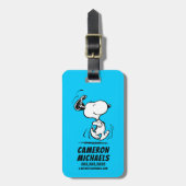 pinda's | Snoopy Happy Dance Bagagelabel (Voorkant verticaal)