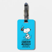 pinda's | Snoopy Happy Dance Bagagelabel (Achterkant verticaal)