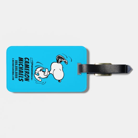 pinda's | Snoopy Happy Dance Bagagelabel (Achterkant horizontaal)