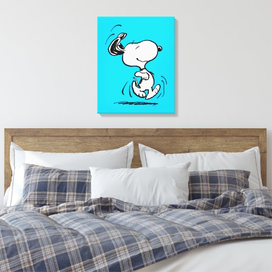 pinda's | Snoopy Happy Dance Canvas Afdruk (Insitu (Slaapkamer))