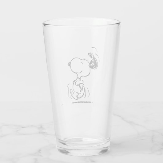 pinda's | Snoopy Happy Dance Glas (Achterkant)