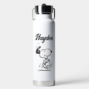 pinda's Snoopy Happy Dance Jouw namen toevoege Waterfles