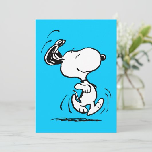 Pinda's | Snoopy Happy Dance Kaart (Staand voorkant)