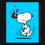 pinda's | Snoopy Happy Dance Poster<br><div class="desc">Snoopy is de lovenswaardige huisbeagle van Charlie Brown in de strip Peanuts van Charles M. Schulz. Bekijk dit leuke pinda-ontwerp met deze liefdevolle hond.</div>
