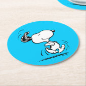 pinda's | Snoopy Happy Dance Ronde Kartonnen Onderzetter (Gebogen)