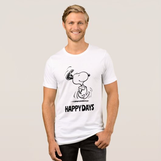 pinda's | Snoopy Happy Dance Tri-Blend Shirt (Voorkant volledig)