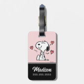 pinda's | Snoopy Hearts Bagagelabel (Achterkant verticaal)