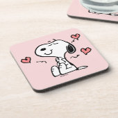 pinda's | Snoopy Hearts Bier Onderzetter (Linkerzijde)
