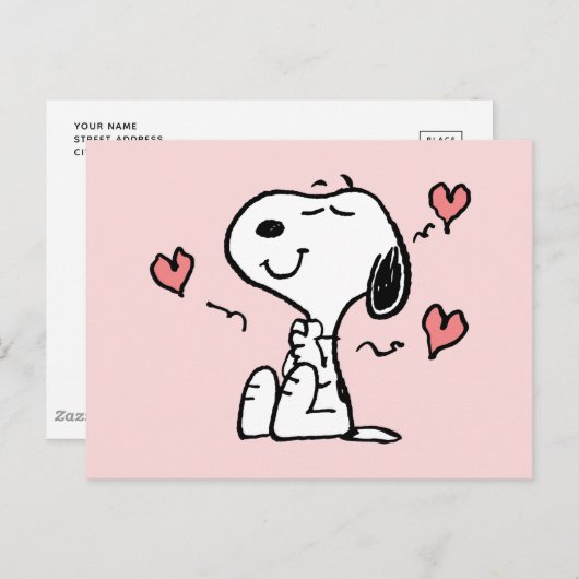 pinda's | Snoopy Hearts Briefkaart (Voorkant / Achterkant)