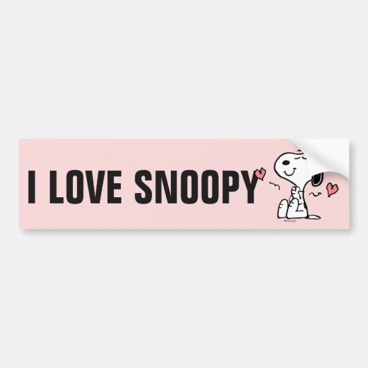 pinda's | Snoopy Hearts Bumpersticker (Voorkant)