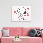 pinda's | Snoopy Hearts Canvas Afdruk (Insitu (Woonkamer))