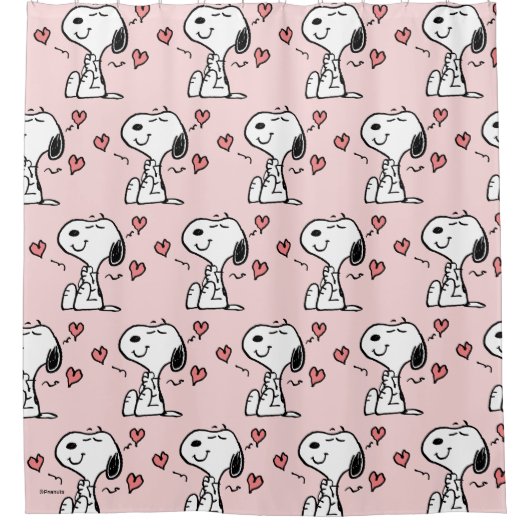 pinda's | Snoopy Hearts Douchegordijn (Voorkant)