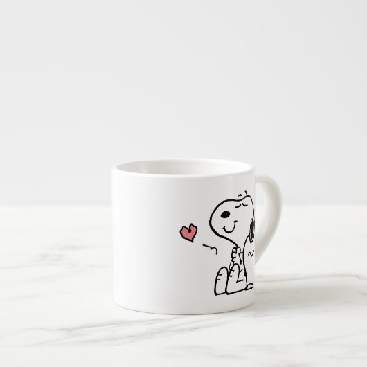 pinda's | Snoopy Hearts Espresso Kop (Voorkant rechts)