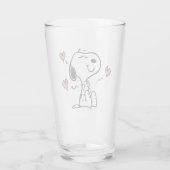 pinda's | Snoopy Hearts Glas (Achterkant)