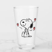 pinda's | Snoopy Hearts Glas (Voorkant)