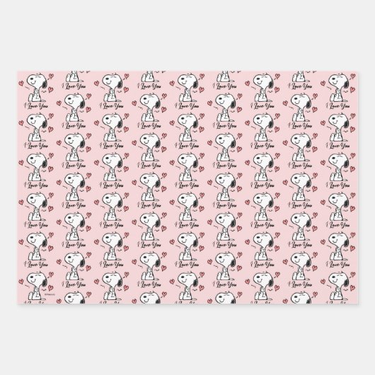 pinda's | Snoopy Hearts Inpakpapier Vel (Voorkant 3)