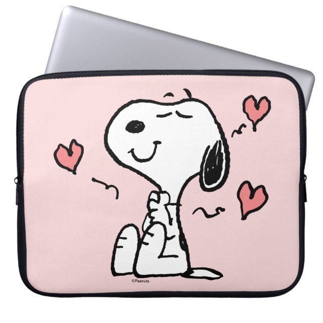 pinda's | Snoopy Hearts Laptop Sleeve (Voorkant)