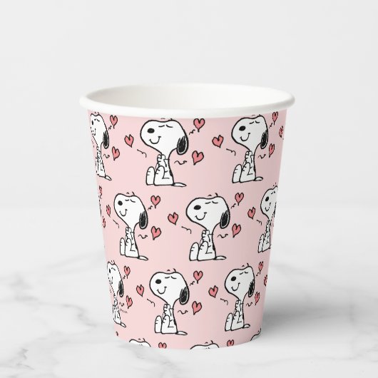 pinda's | Snoopy Hearts Papieren Bekers (Voorkant)