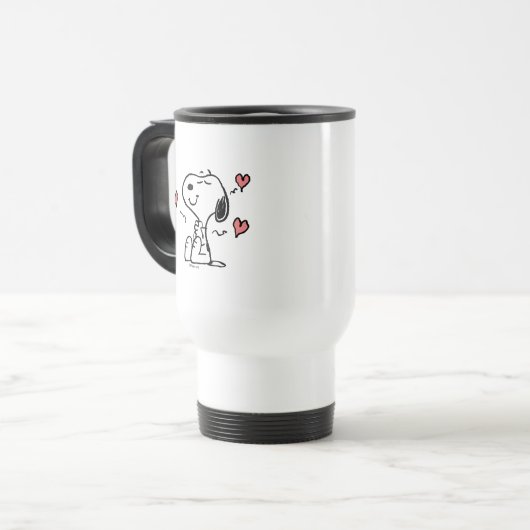 pinda's | Snoopy Hearts Reisbeker (Voorkant links)