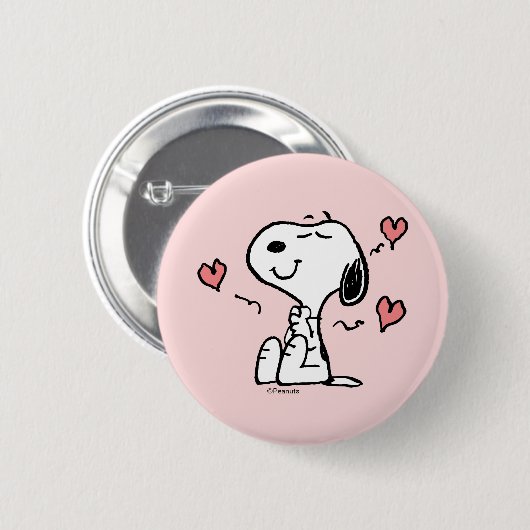 pinda's | Snoopy Hearts Ronde Button 5,7 Cm (Voorkant /achterkant)