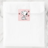 pinda's | Snoopy Hearts Vierkante Sticker (Tas)