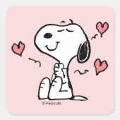 pinda's | Snoopy Hearts Vierkante Sticker (Voorkant)