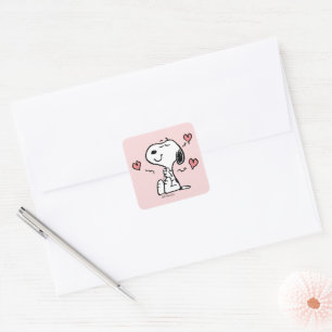 pinda's   Snoopy Hearts Vierkante Sticker