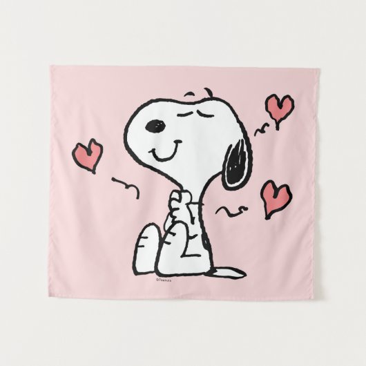pinda's | Snoopy Hearts Wandkleed (Voorkant (horizontaal))