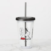 pinda's | Snoopy Ho Ho Eetgerecht Acryl Drinkbeker (Voorkant)