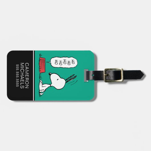 pinda's | Snoopy Ho Ho Eetgerecht Bagagelabel (Voorkant horizontaal)