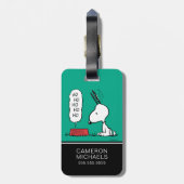 pinda's | Snoopy Ho Ho Eetgerecht Bagagelabel (Achterkant verticaal)