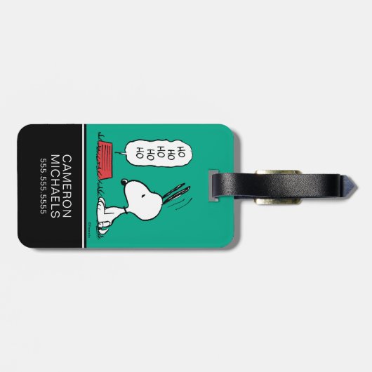 pinda's | Snoopy Ho Ho Eetgerecht Bagagelabel (Achterkant horizontaal)