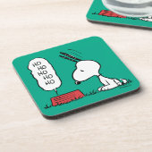 pinda's | Snoopy Ho Ho Eetgerecht Bier Onderzetter (Linkerzijde)