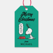 pinda's | Snoopy Ho Ho Eetgerecht Cadeaulabel (Voorkant)