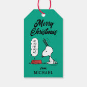 pinda's | Snoopy Ho Ho Eetgerecht Cadeaulabel (Achterkant)
