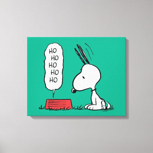 pinda's | Snoopy Ho Ho Eetgerecht Canvas Afdruk (Voorkant)